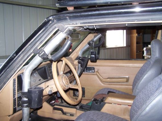 Shot of the cage from the front. New modle seats.