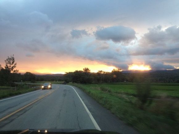 The picture doesnt do it justice. The light was shining at an upwards angle as it set..