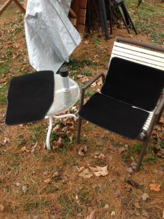 These are floor matts that serve as tactical heat and sound barriers till I get off my ass and actually put my chassis saver on the floor. This is three light-medium coats. It was windy so they dried really fast. I did them in like 10 minutes.