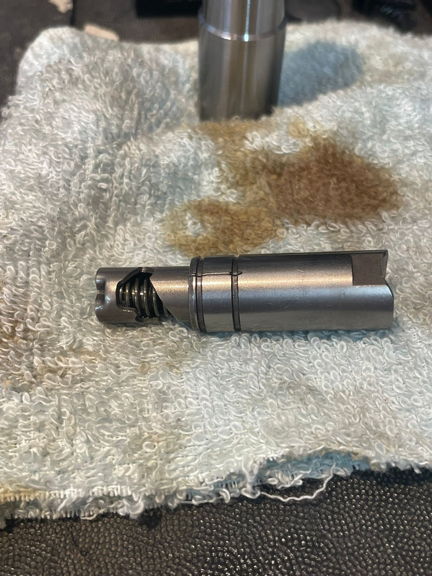 Make sure that this part comes out with the old tensioner, use a magent if necessary.