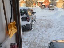 The driveway cleared