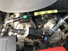 Thi was to far to the solenoid, but you can see the white retainer clip