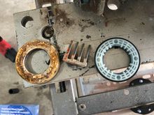 These are the old in the left and new in the right strut bearings , or part#15 in the other link.