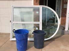 New living room window just out of the truck