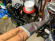 The Velcro makes it easy to wrap the fuel lines