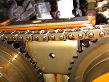 This was enough slack from stretched chain