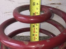 The 1 1/2 inch lowering spring, because the springs are pigtailed at both ends you can’t cut them.
Because they are progressive rate , you can’t heat them.