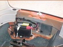 Where the plastic panel was above the battery. This is not one of my HHR’s, it’s an Internet sourced photo 