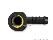 Best picture, I could find, squeeze them sides not the round and flat , the green part will open up and unlock the bundy.