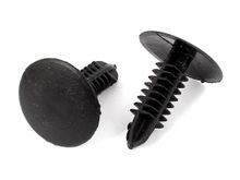 This type push pin fastener , paint to match and push it in the bumper cover