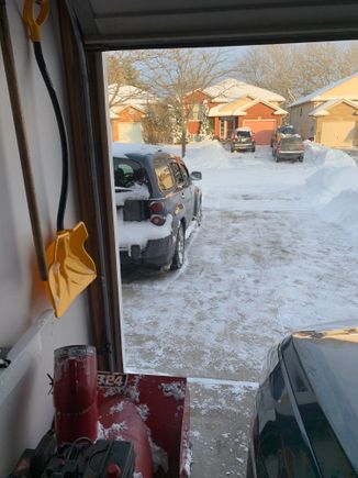 The driveway cleared