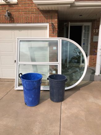 New living room window just out of the truck