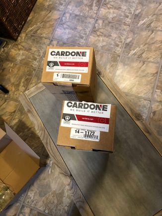 The Cardone remanufactured parts arrived