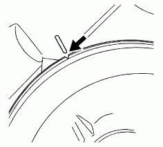 A clearer sketch of the notch on the backside of the pulley and the alignment line. 