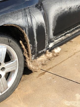 It stays outside in the cold.