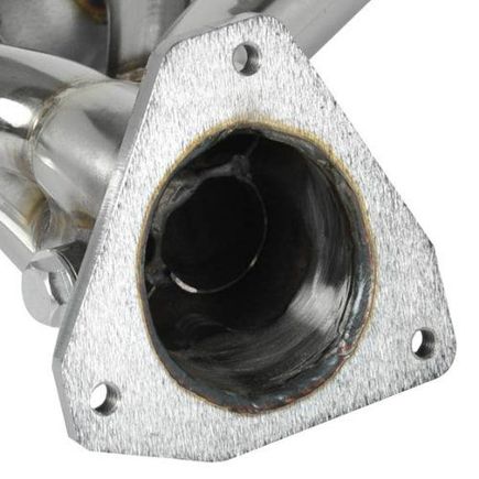 Three bolt flange at the header