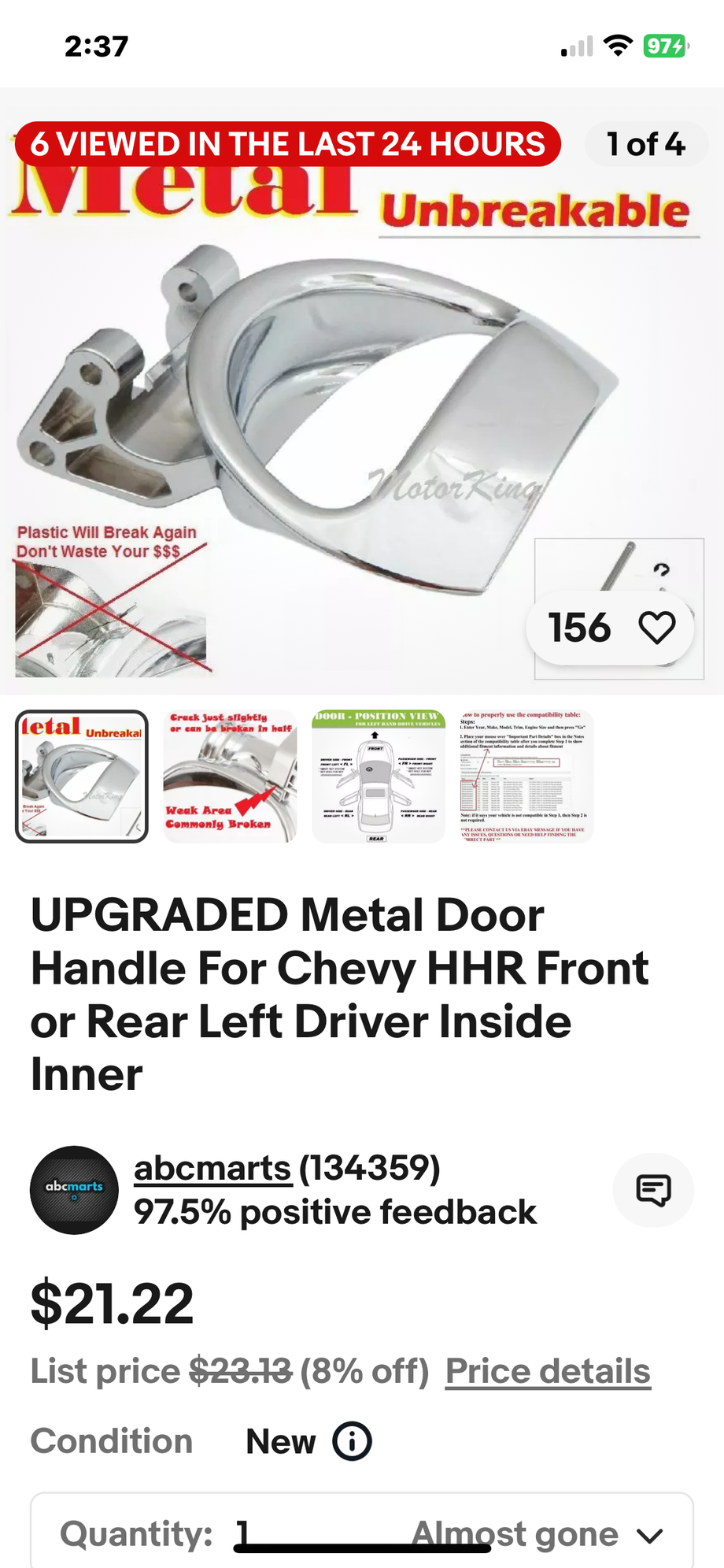This one was all metal, heavy