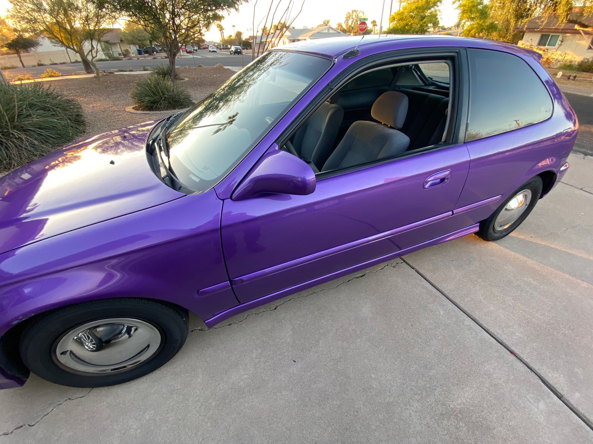 1998 Honda Civic - 1998 Honda Civic DX Hatchback - Used - VIN 2HGEJ6345WH122444 - 128,598 Miles - 4 cyl - 2WD - Manual - Hatchback - Purple - Tempe, AZ 85282, United States