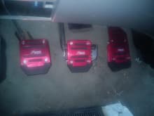 new red pedal covers....... Because I can LOL