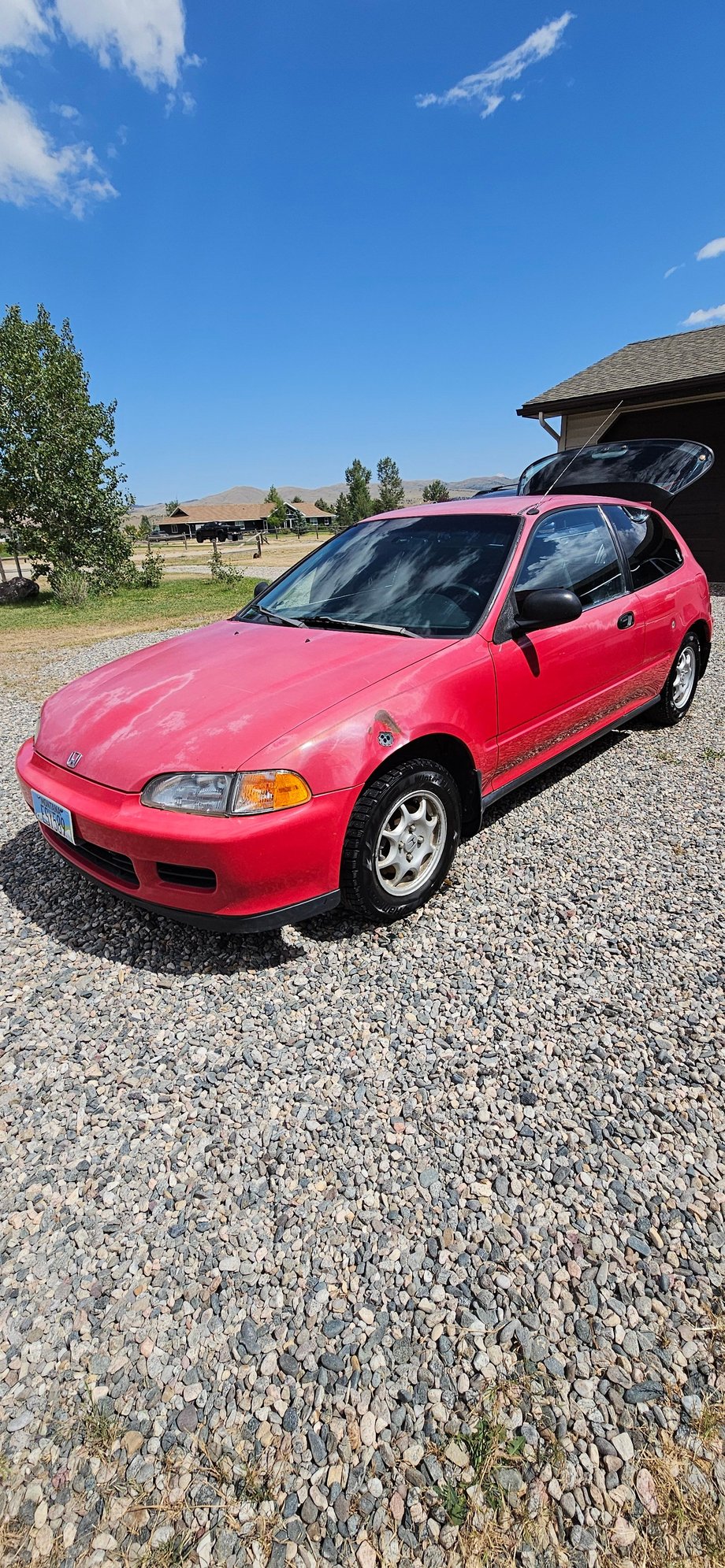 1992 Honda Civic - All original  low miles - Used - VIN 2HGEH2374PH533043 - 101,782 Miles - 4 cyl - 2WD - Manual - Hatchback - Red - Mcallister, MT 59740, United States
