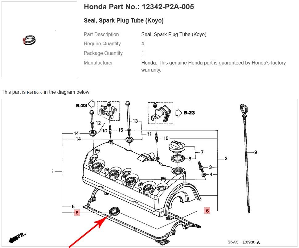 Spark plug tube seals vs. ignition coil seals vs. lower tube seals Honda Civic Forum