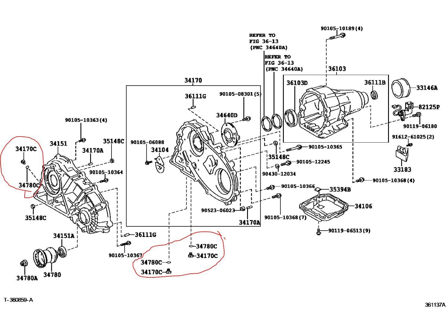 2011 IS 350 AWD Transfer Case