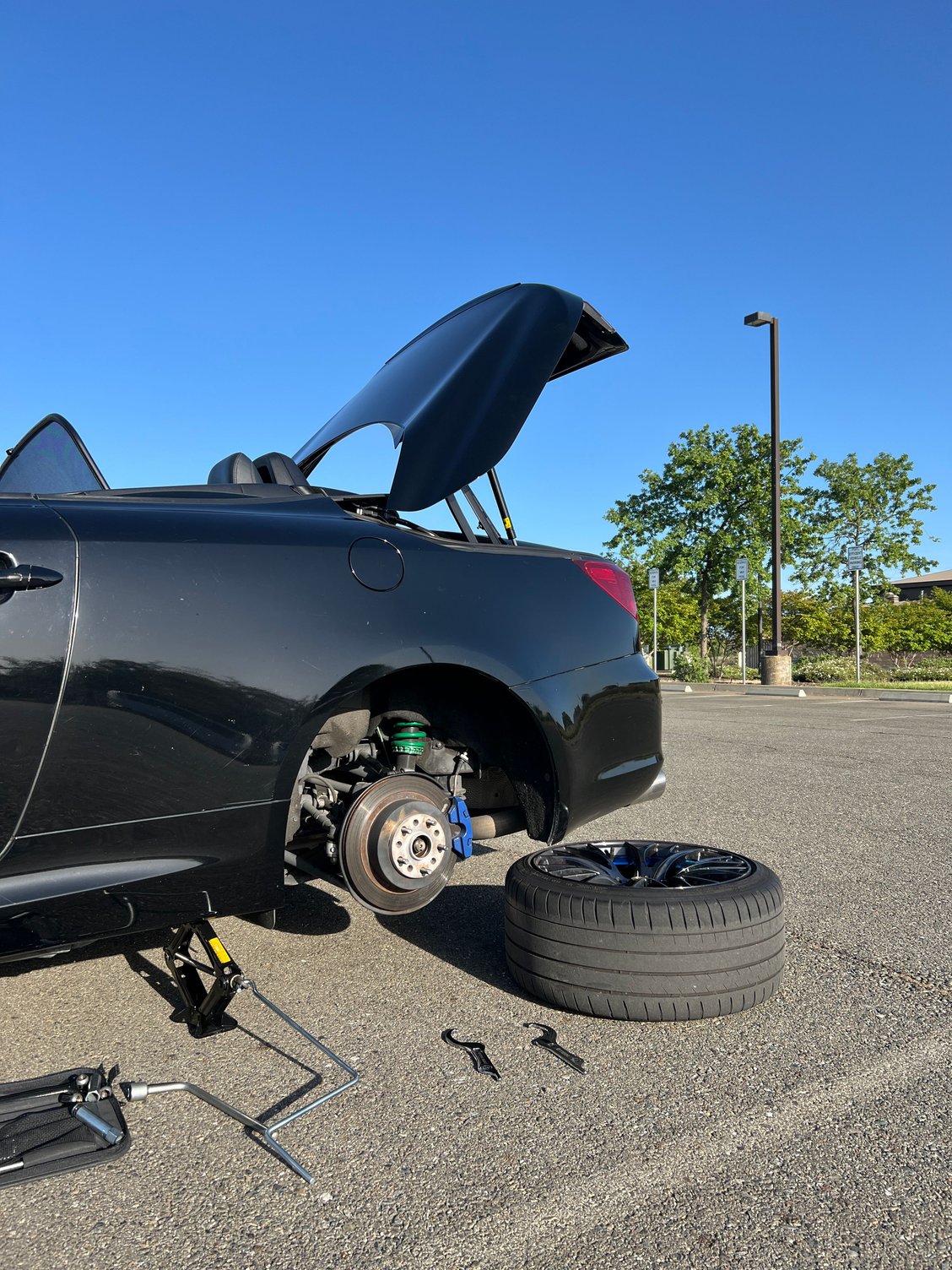 More adjusting on the side of the road