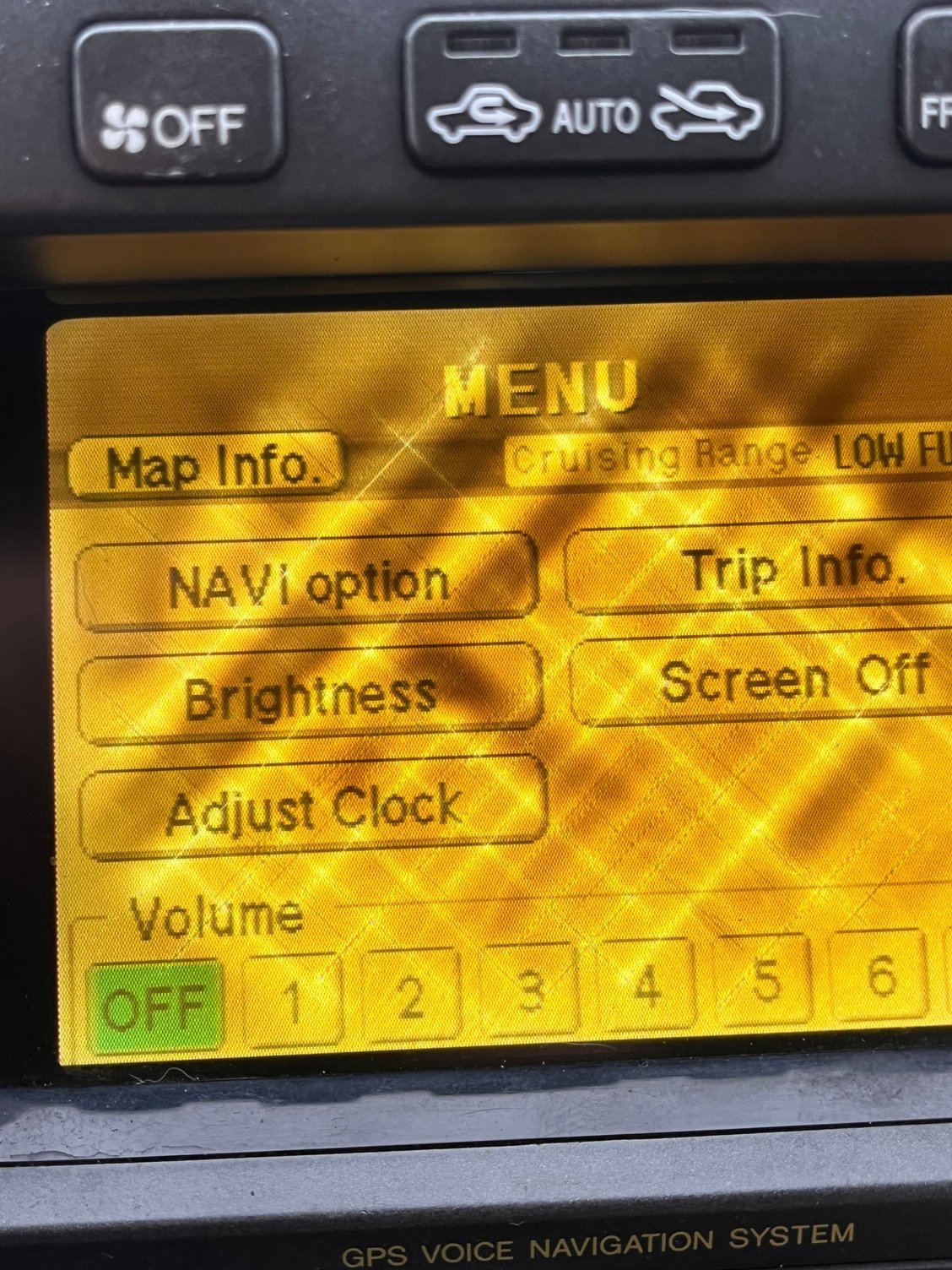 Same LCD for MENU