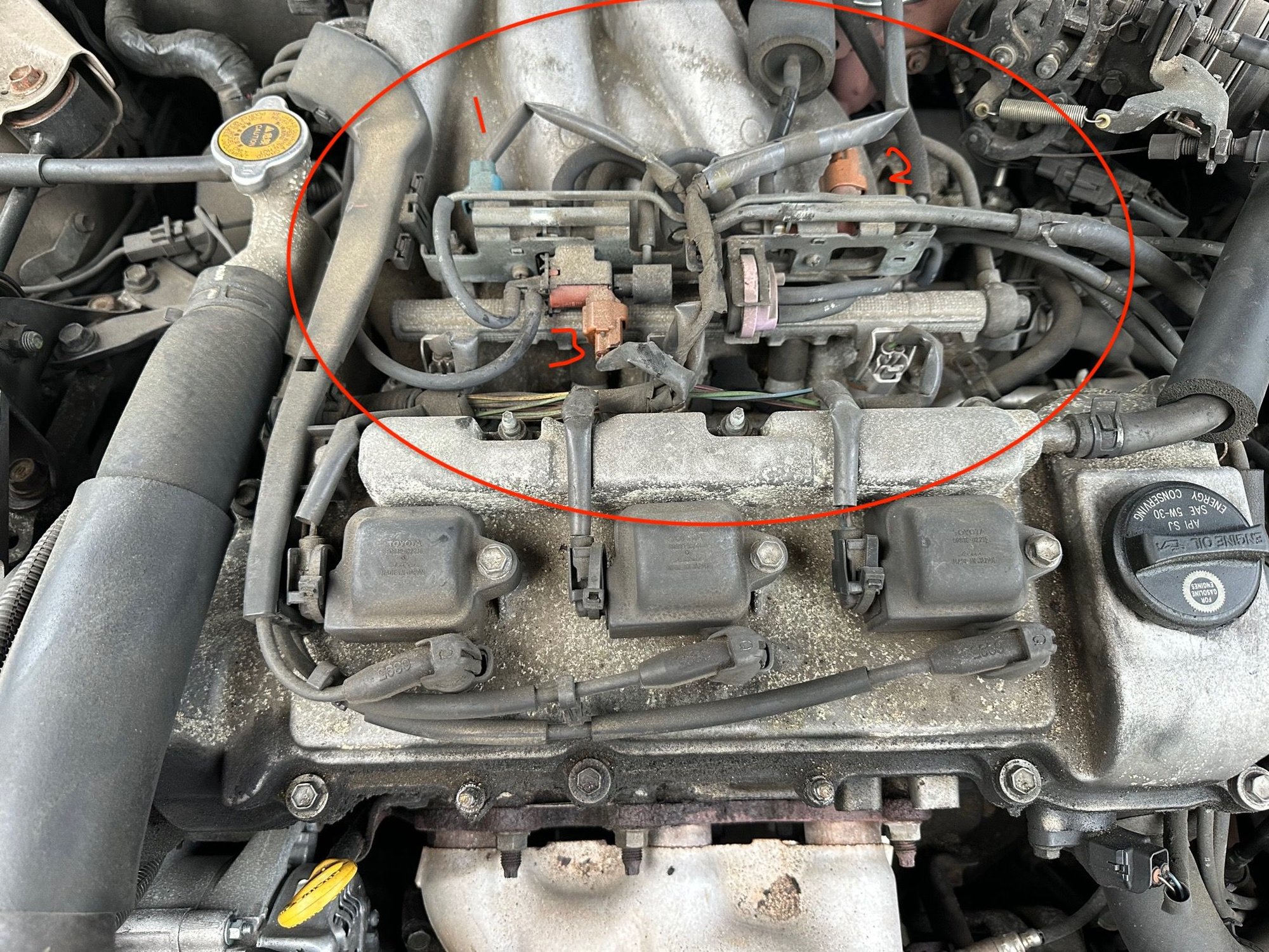 1998 Es300 with engine codes P1410, P0446 and P0402, need part numbers