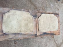 Not original rear floor mats but close fit.  Beige color before SEM
