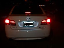 LED Lexus Badge Lit up at Night.