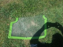 2nd layer of GTMAT: Metallic screen cut out GTMAT will be stuck to.
