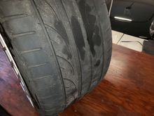 Rear tire tread wear