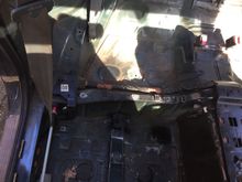 Floorboards rusted from leaking sunroof & windows.