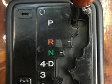 Another member's original.shift plate depicting shift lock plug upper left hand corner...