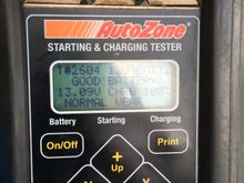 Battery Test Load results.