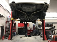 Aftermarket exhaust that was on the Aristo pre-build