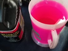 Nice super pink fresh coolant.
Very healthy colour of coolant.