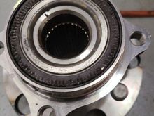 Damaged bearing hub.