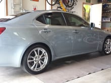 2008 Lexus is250 with 18" OEM wheels and Nitto Motivo tires