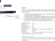 Monroe Steering Damper -SC2957
From a 1997-1998 Toyota Land Cruiser & 1996-1997 Lexus LX450 suv's