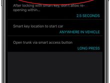 Carista iPhone app showing the "Touch to unlock" setting.