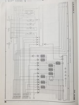 The second sheet shows continuation points A and B. This is the connection to the Drivers Side JB ECU. Its a complex circuit due to its connection with the ignition circuit and unfortunately,  as I stated earlier makes troubleshooting all the more difficult. 