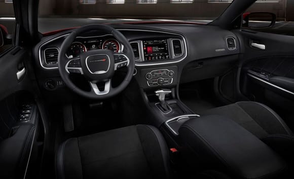 2015MY Dodge Charger R/T Hemi Interior (2014 FCA Press Photo)