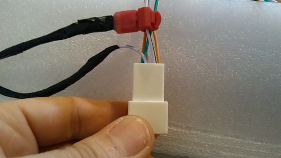 Female Tesla android connector with the 1 K ohm  resistor. Tap in the black wire and new pin in pin#9 to meet the purple wire. All wire connectors insulated including the resistor. Good luck. I assumed no responsability. Contact a professional installer if you do not want to risk it. I took my chance and My airbag light on the dashboard is FIXED! Its gone👍