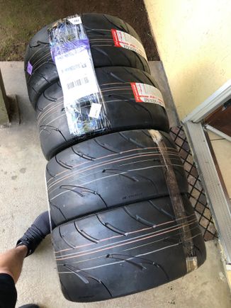 Nankang AR-1s came in for the new track wheels going to be an awesome upgrade from my current RE71r and old 19s staggered 