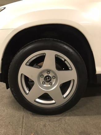 The center caps were purchased from eBay, $12/ set.  Gives wheels OEM look.