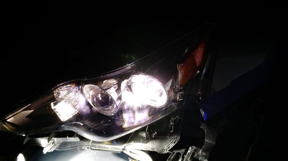 Sample of Headlights on with "Parking Lights" Amber portion disabled.