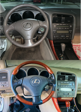 Interior before and after.