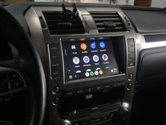 Android Auto on the factory stereo of Lexus GX 2014-2021